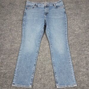 American Eagle Stretch Jeans Womens 16 Regular Medium Wash Blue Straight Leg